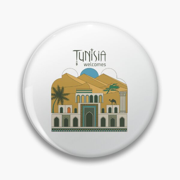 Item preview, Tunisia Welcomes Flag Map Sahara, the amphitheater in El Jem designed and sold by AnimalsDH305.
