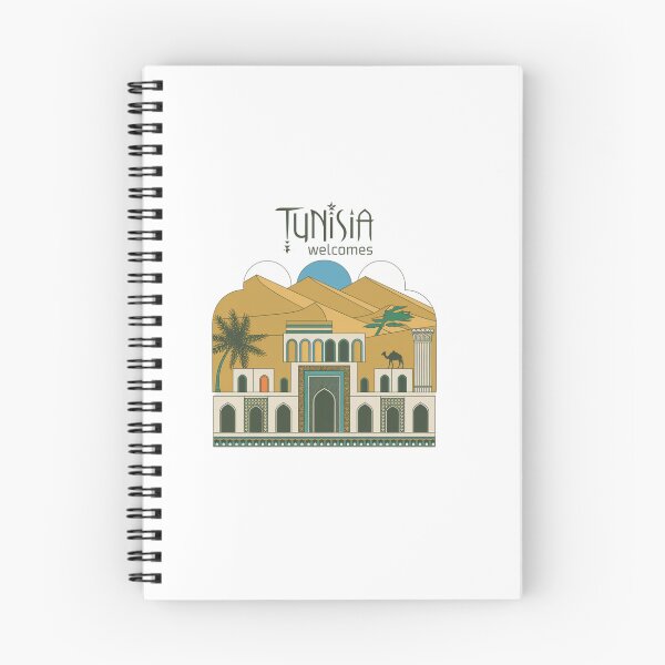 Item preview, Tunisia Welcomes Flag Map Sahara, the amphitheater in El Jem designed and sold by AnimalsDH305.