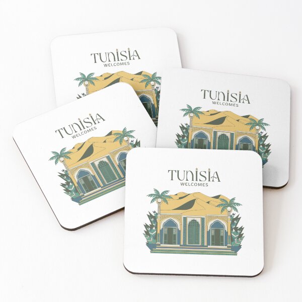 Item preview, Tunisia Welcomes Flag Map Sahara, the amphitheater in El Jem designed and sold by AnimalsDH305.