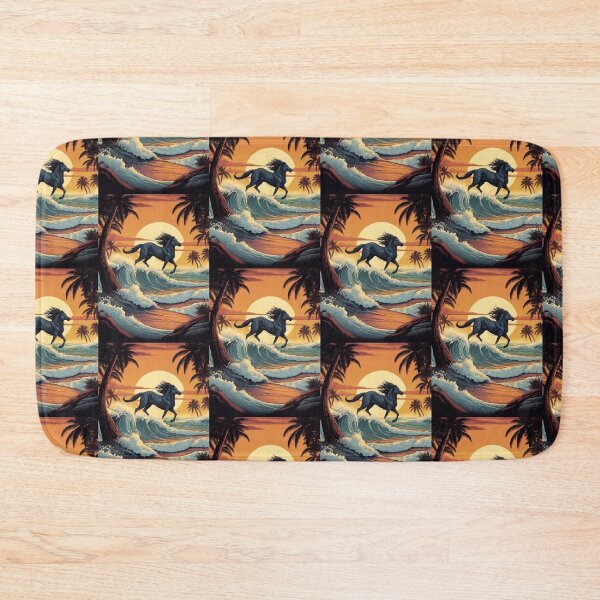 Item preview,   A Horse Galloping on the Crest of Waves During a Vibrant Sunset designed and sold by KilianSzmid.