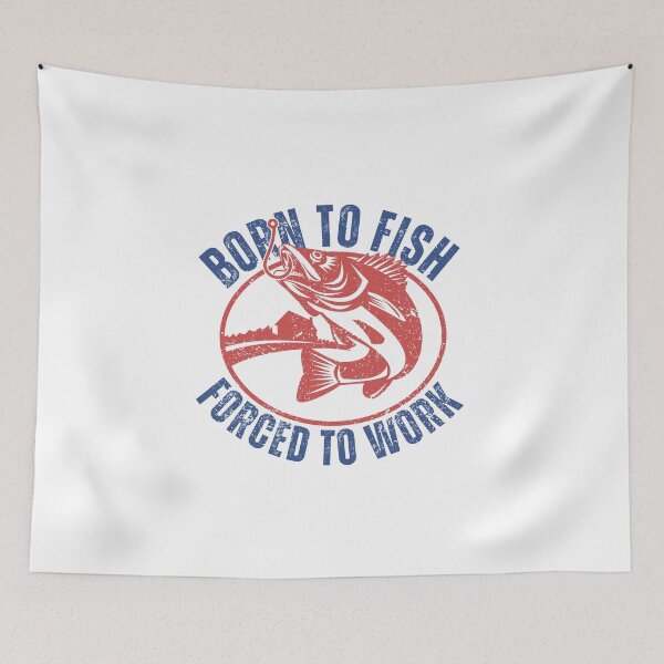 Item preview, Fishing Born To Fish Forced To Work Mens Fathers Day gift bass Birthday gifts for dad husband daddy grandpa Father's Day  designed and sold by MotivaChic.