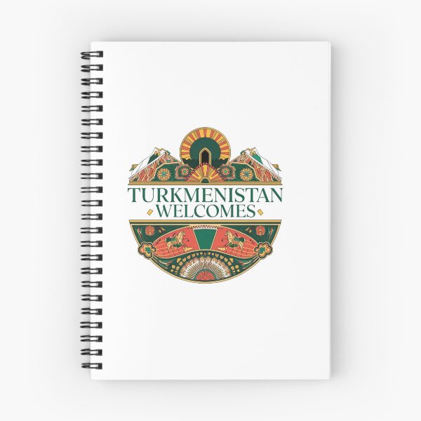 Item preview, Turkmenistan Welcomes Flag Map Darvaza crater, Karakum desert designed and sold by AnimalsDH305.