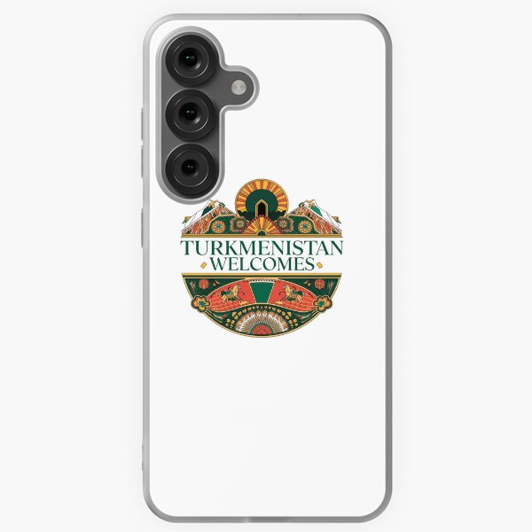 Item preview, Turkmenistan Welcomes Flag Map Darvaza crater, Karakum desert designed and sold by AnimalsDH305.