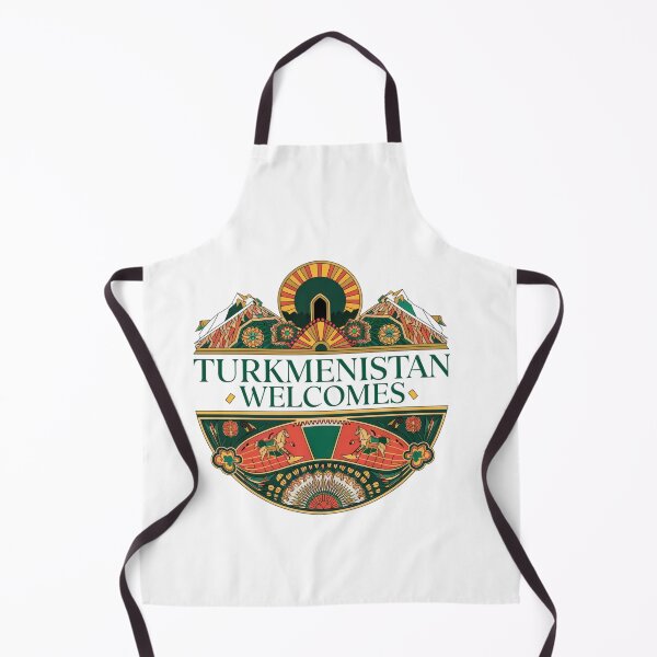 Item preview, Turkmenistan Welcomes Flag Map Darvaza crater, Karakum desert designed and sold by AnimalsDH305.