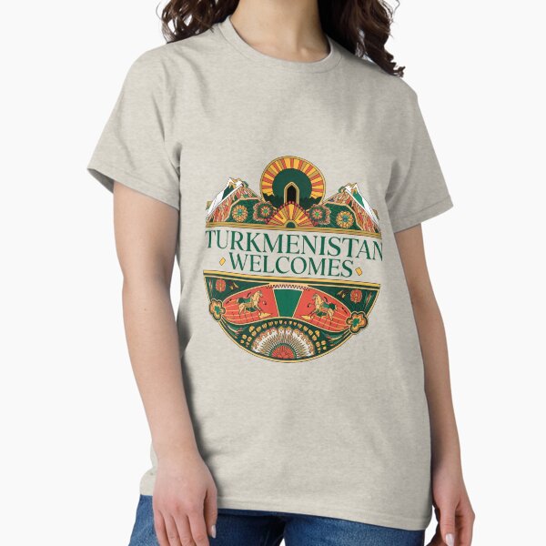 Item preview, Turkmenistan Welcomes Flag Map Darvaza crater, Karakum desert designed and sold by AnimalsDH305.
