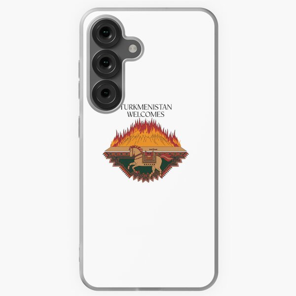Item preview, Turkmenistan Welcomes Flag Map Darvaza crater, Karakum desert designed and sold by AnimalsDH305.