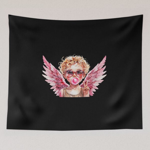 Item preview, Whimsical Watercolor Illustration of a Child with Wings – Dreamy Fantasy Art designed and sold by Colorful-Garden.