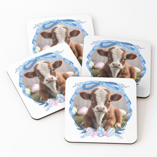 Item preview, Easter sweet cow, highland cow designed and sold by DesignByMalwina.
