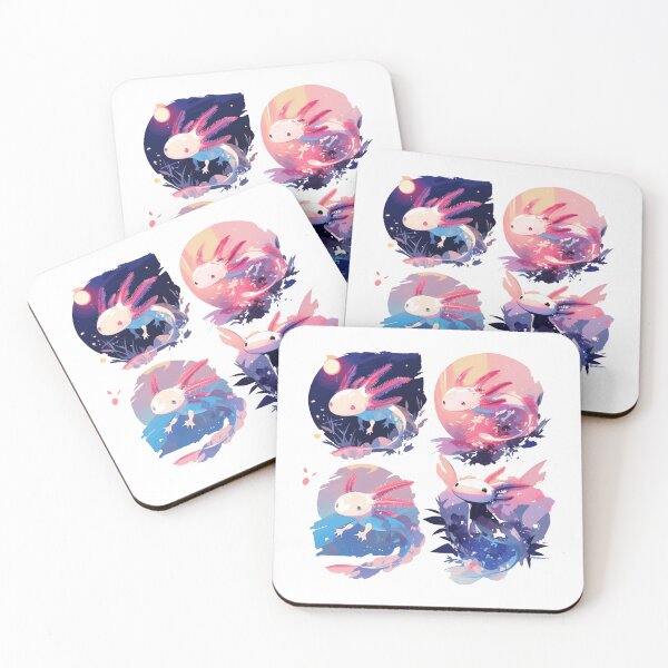 Item preview, Cute four happy axolotls designed and sold by SMARTKIT  DESIGNAGENCY.