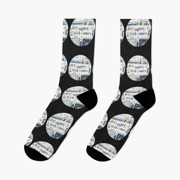 Item preview, Uruguay Welcomes Flag Map Montevideo, La Plata River designed and sold by AnimalsDH305.
