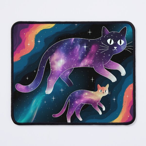 Item preview, Galactic Cats in a Cosmic Dream – Fantasy Space Art designed and sold by ViviNyks.