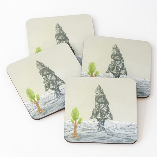 Item preview, Conversation between a green tree and stone tree  designed and sold by greenPQBstudio.