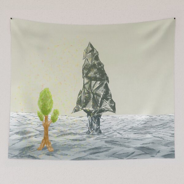 Item preview, Conversation between a green tree and stone tree  designed and sold by greenPQBstudio.