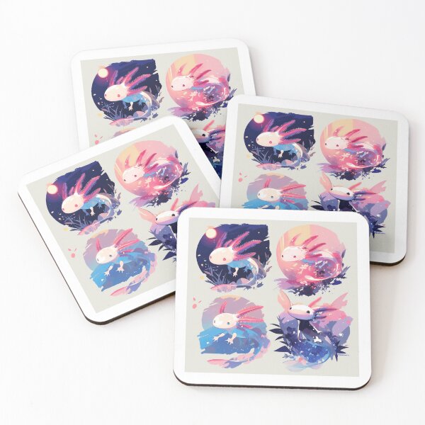 Item preview, Cute four happy axolotls designed and sold by SMARTKIT  DESIGNAGENCY.