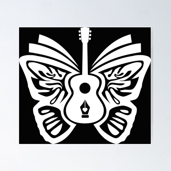 Tori Kelley Creative Resilience Butterfly Logo (White) Poster