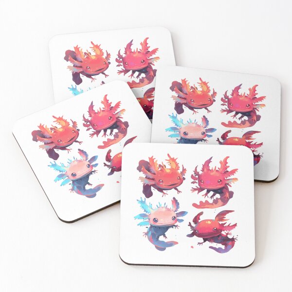 Item preview, Cute four happy axolotls designed and sold by SMARTKIT  DESIGNAGENCY.