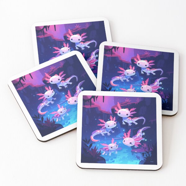 Item preview, Cute four happy axolotls designed and sold by SMARTKIT  DESIGNAGENCY.