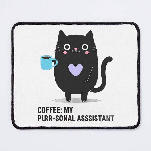 Item preview, Coffee: My purr-sonal assistant designed and sold by Tees16.
