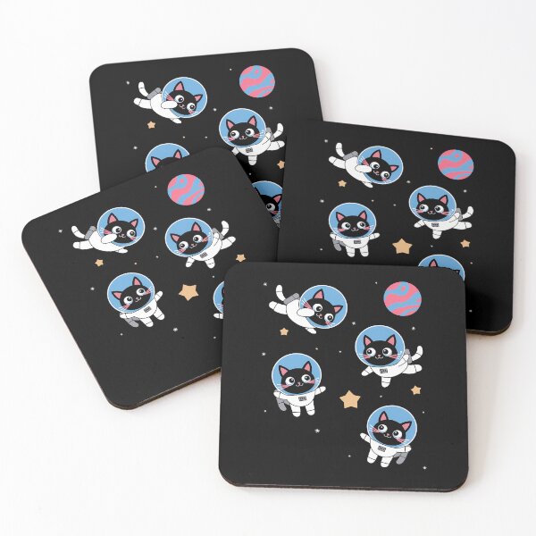 Item preview, Cute Astronaut Cats Floating in Space – Kawaii Space Art designed and sold by ViviNyks.
