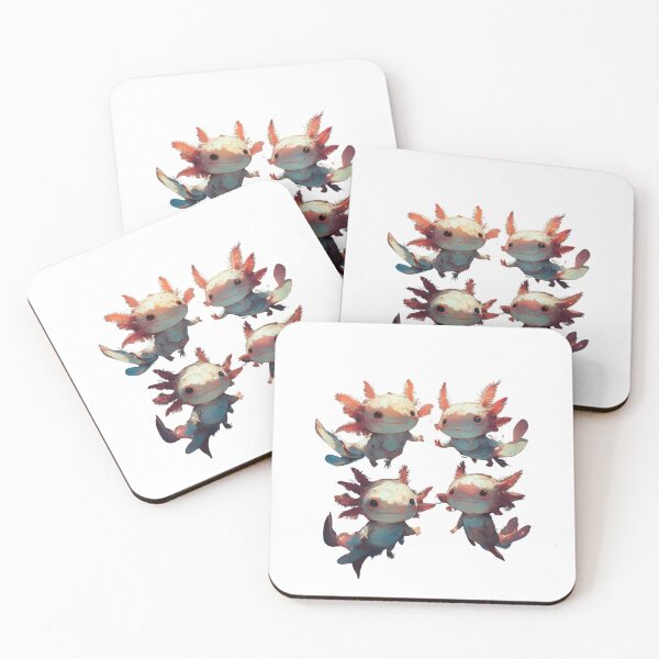 Item preview, Cute four happy axolotls designed and sold by SMARTKIT  DESIGNAGENCY.