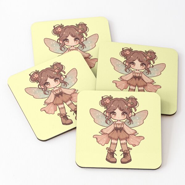 Item preview, Kawaii Fairycore Cottagecore Fairy Girl Yellow Background designed and sold by AnmitsuArt.