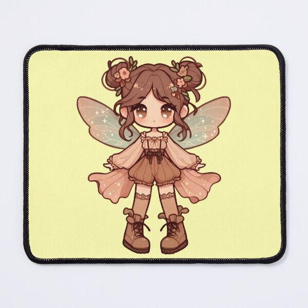 Item preview, Kawaii Fairycore Cottagecore Fairy Girl Yellow Background designed and sold by AnmitsuArt.