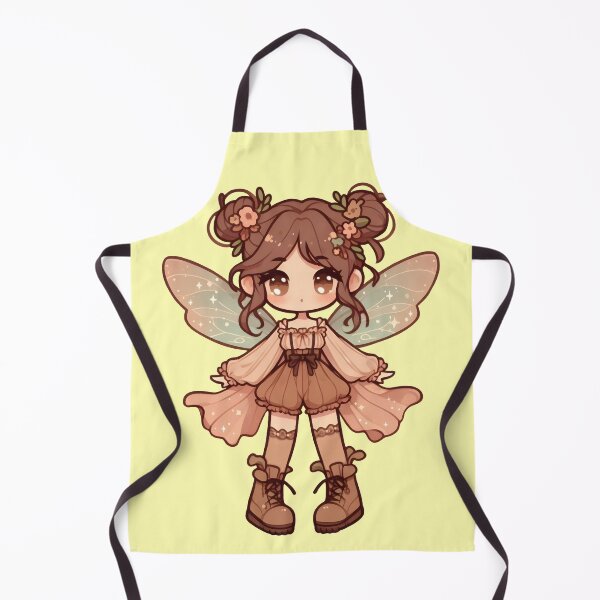 Item preview, Kawaii Fairycore Cottagecore Fairy Girl Yellow Background designed and sold by AnmitsuArt.