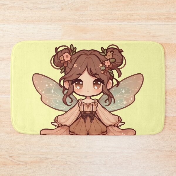 Item preview, Kawaii Fairycore Cottagecore Fairy Girl Yellow Background designed and sold by AnmitsuArt.