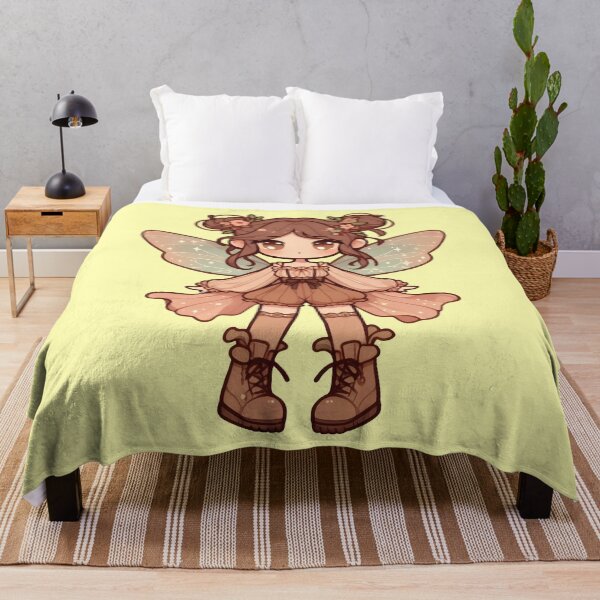 Item preview, Kawaii Fairycore Cottagecore Fairy Girl Yellow Background designed and sold by AnmitsuArt.