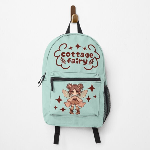 Item preview, Kawaii Fairycore Cottagecore Fairy Girl Teal Background designed and sold by AnmitsuArt.
