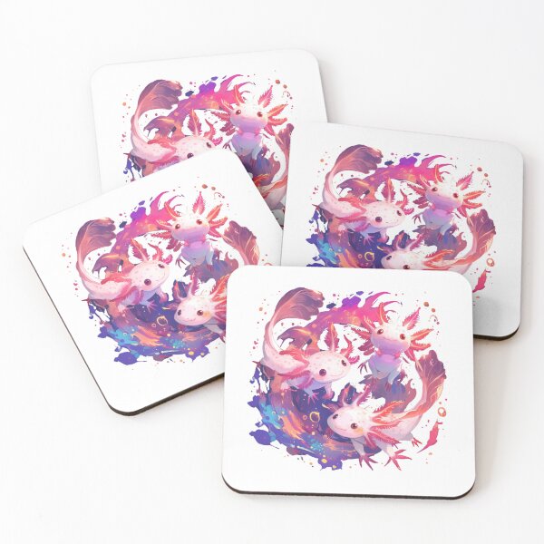 Item preview, Cute four happy axolotls designed and sold by SMARTKIT  DESIGNAGENCY.
