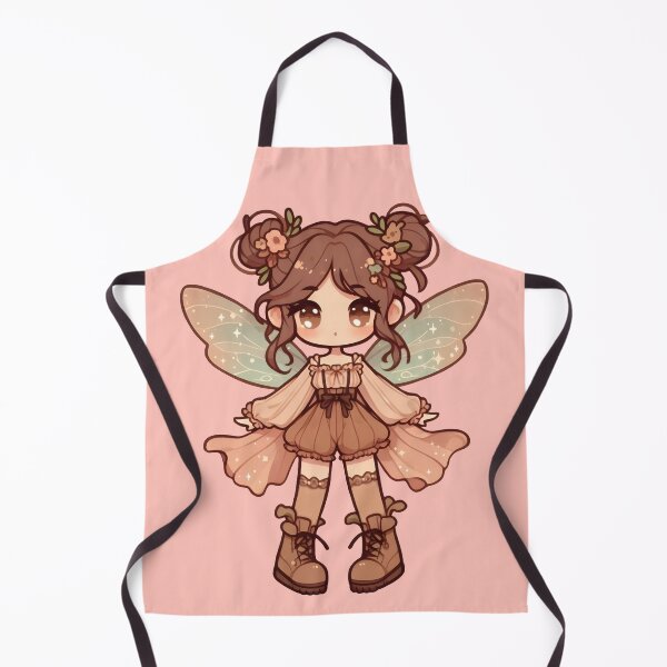 Item preview, Kawaii Fairycore Cottagecore Fairy Girl Pink Background designed and sold by AnmitsuArt.