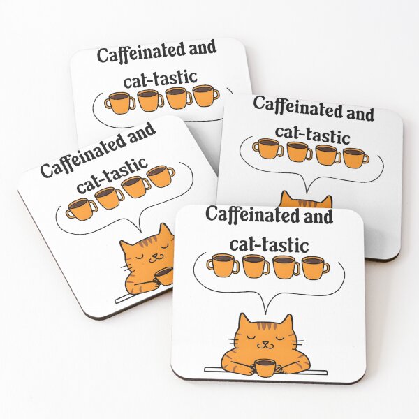Item preview, Caffeinated and cat-tastic designed and sold by Tees16.