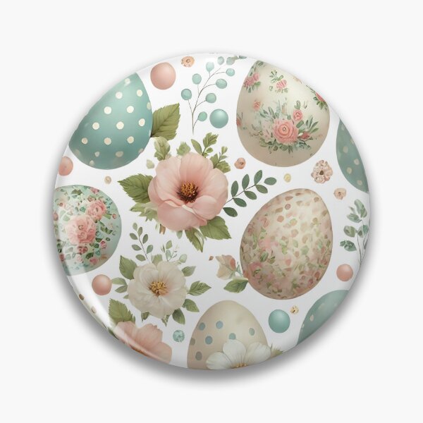 Item preview, Vintage Floral Easter Egg Pattern designed and sold by MadameSayCheese.