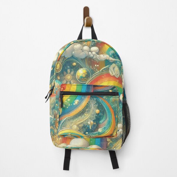 Item preview, Vibrant Rainbow & Gold Fantasy Pattern designed and sold by Baharaby.