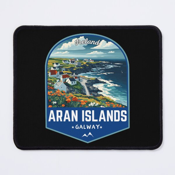 Item preview, Aran Islands in Galway Ireland Retro Travel Art Emblem designed and sold by MaateoDesign.