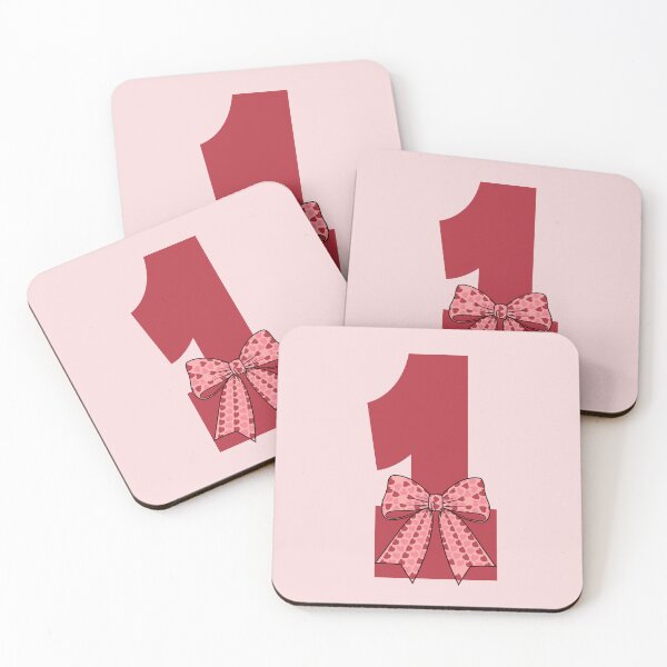 Item preview, Kids 1st Coquette Birthday Party One Year Old Girl Coquette Bow designed and sold by giftfromheart.