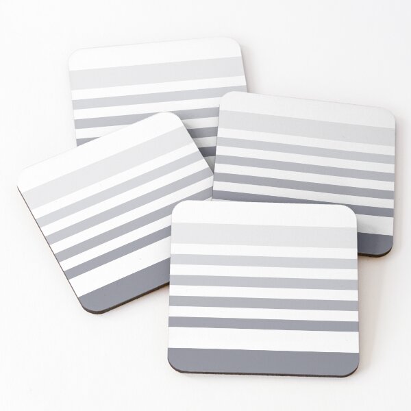 Item preview, Simple Minimalist Striped Pattern in Grey and White designed and sold by Deutschic.