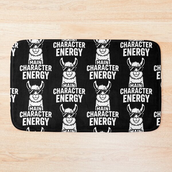Item preview, B&W Main Character Energy – Cool Llama Vibes designed and sold by CrownedCanvas.