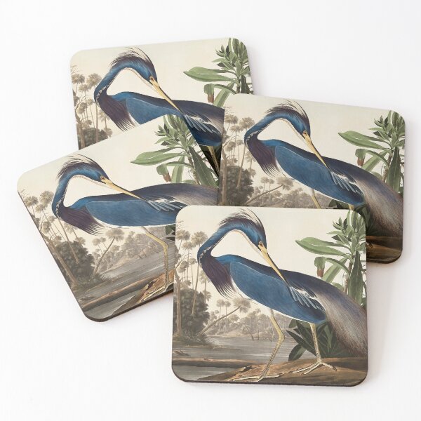 Aperçu de l'œuvre Oiseau tropical vintage Héron bleu créée et vendue par EcoArtLab.