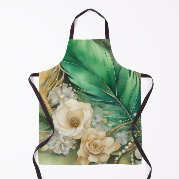 Item preview, Green Feather and Flowers designed and sold by CalmnessbyChoice.