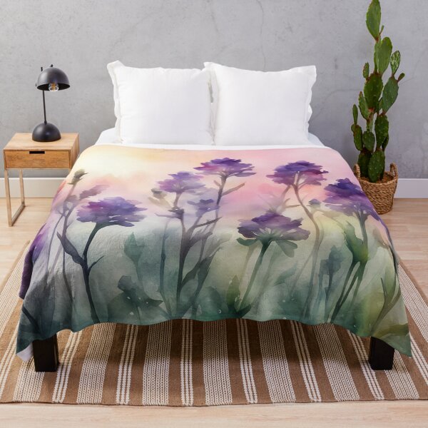 Item preview, Dark Purple Wildflowers at Dawn designed and sold by CalmnessbyChoice.