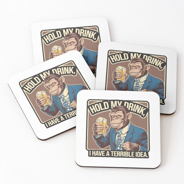 Item preview, Hold my drink, terrible idea, bad idea, funnyfits70, Humor, Funny, retro, vintage, funny quotes, animal humor, designed and sold by FunnyFits70.