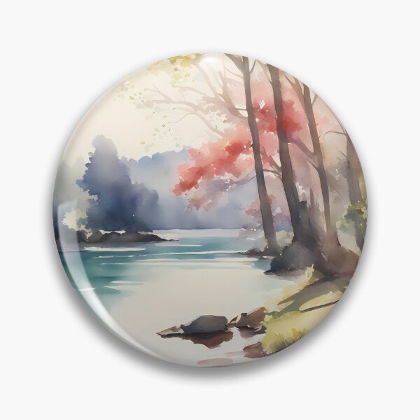Item preview, Peaceful River at Autumn designed and sold by CalmnessbyChoice.