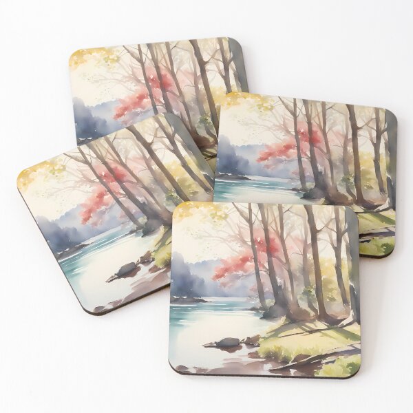 Item preview, Peaceful River at Autumn designed and sold by CalmnessbyChoice.