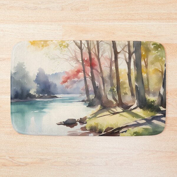 Item preview, Peaceful River at Autumn designed and sold by CalmnessbyChoice.
