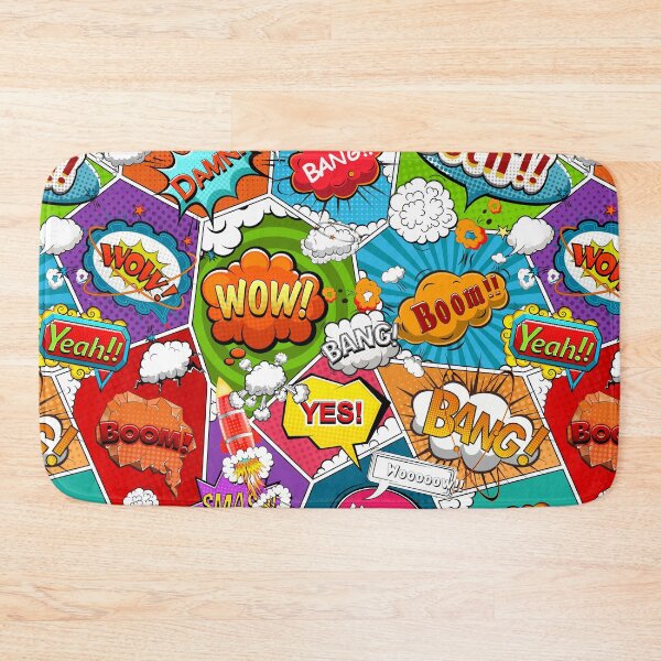 Item preview, Comic Pop Art Explosion Pattern – Colorful Retro Speech Bubbles designed and sold by Milamania.