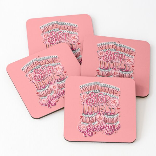Item preview, You'd Have to Stop The World Just to Stop the Feeling Good Luck Babe Hand lettered Illustration Art designed and sold by Amber  Liu.