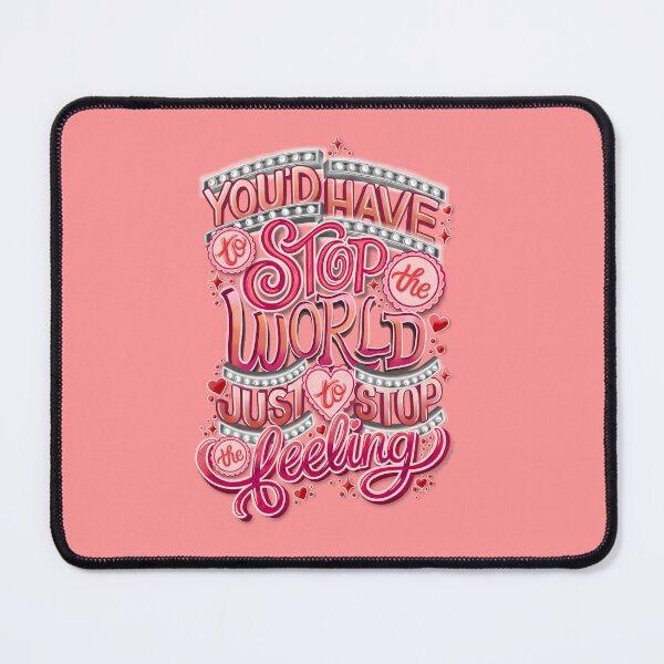 Item preview, You'd Have to Stop The World Just to Stop the Feeling Good Luck Babe Hand lettered Illustration Art designed and sold by Amber  Liu.