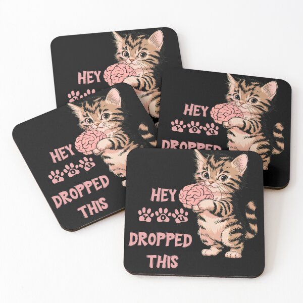 Item preview, Cute Cat Holding Brain Funny Meme designed and sold by BogskyShop.